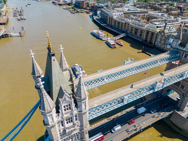 Aerial image of London Bridge